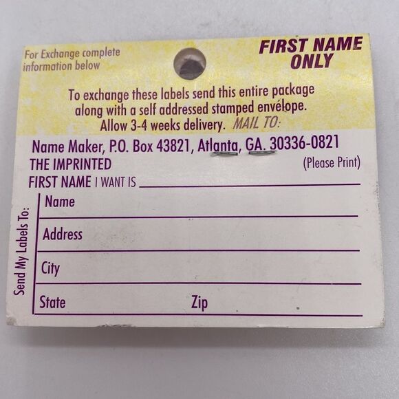 🎉FREE WITH PURCHASE🎉 Vintage Woven Sewing Personalized Labels Pam - Picture 2 of 3